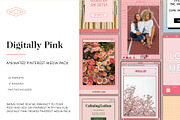 Digitally Pink Pinterest Media Pack, a Social Media Template by Tangerine Nation (Thumbnail 1 of 9)
