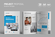 Project Proposal Brochure Template, a Brochure Template by White Graphic (Thumbnail 1 of 11)