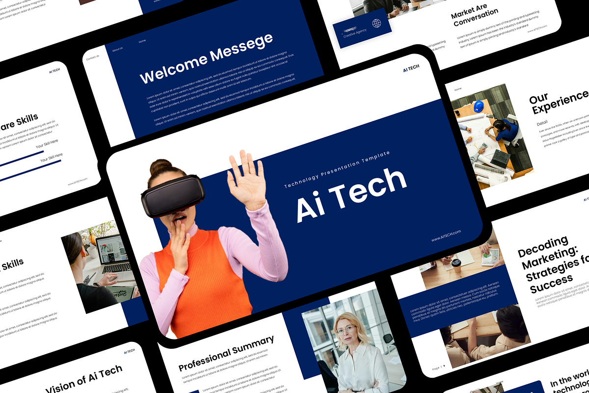 Ai Technology Powerpoint Template, a Presentation Template by Hammad Arif (Photo 1 of 3)
