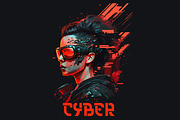 Asian cyberpunk bundle., a Person Illustration by Fractal fonts & graphics (Thumbnail 19 of 20)