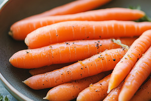 Fresh carrots with pepper in ceramic, a Food & Drink Photo by MistyDay