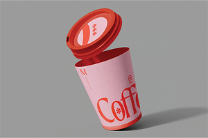 Paper Coffee Cup Mockup, a Cups & Container Mockup by skybluecreative