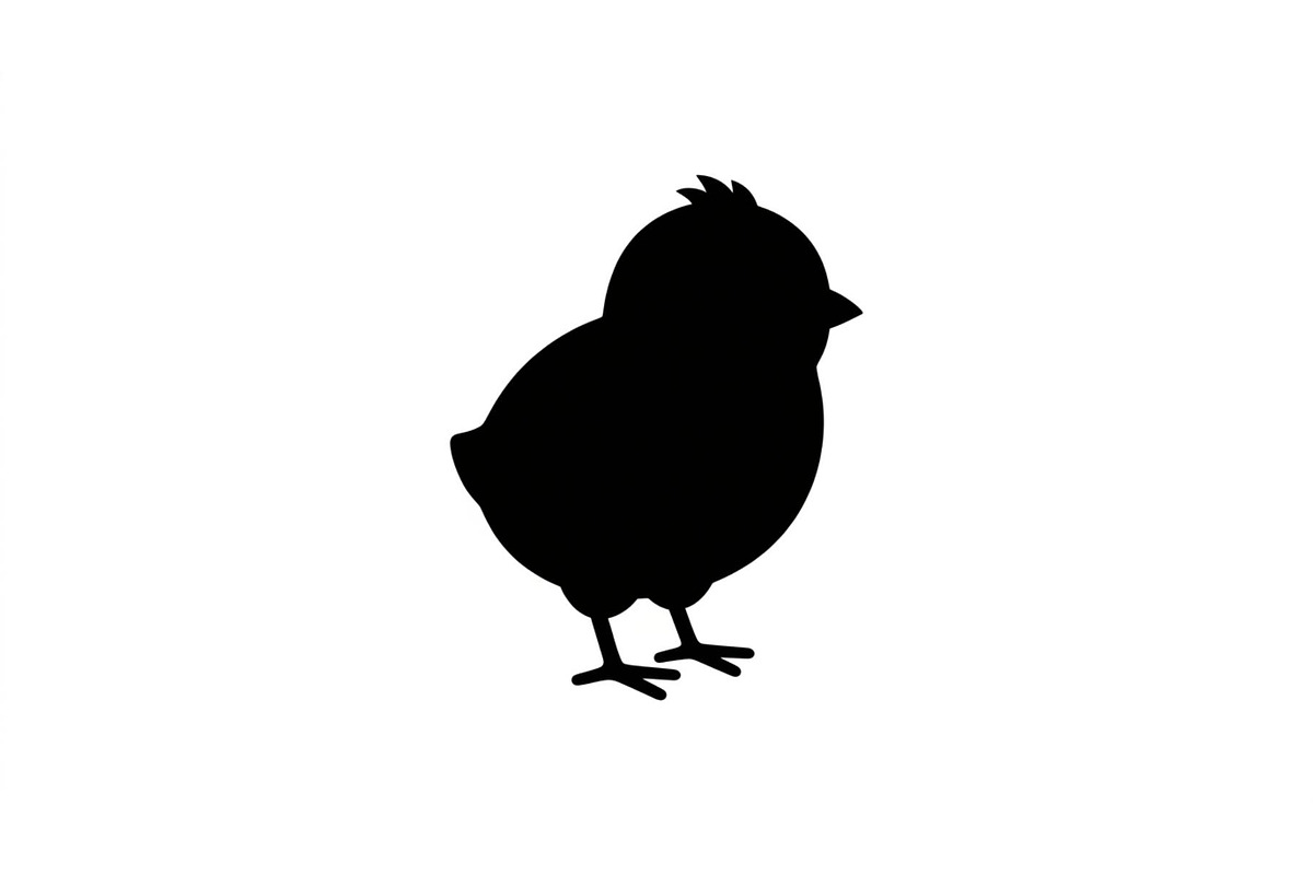 Fluffy Chick Silhouette Set, an Object Graphic by Creativeshirt (Photo 3 of 3)
