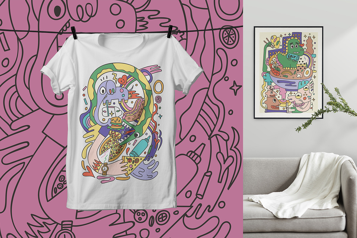 Fast Food Doodles. Vector and raster, a Food Illustration by Oliana Moroz (Photo 10 of 25)