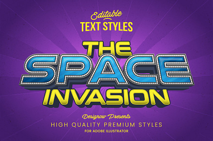 Futuristic Arcade Text Style