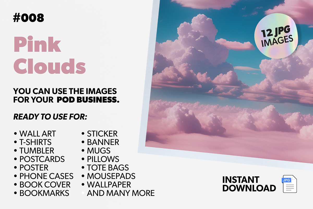 #008 Pink Clouds Sky Collection, a Decorative Illustration by amoncreate (Photo 1 of 15)