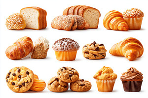 Assorted bakery pastries and breads, a Food & Drink Photo by AlyaAnd