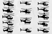 Helicopter Silhouette SVG, a Transportation Illustration by newminddesign (Thumbnail 1 of 10)