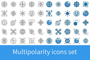 Multipolarity icons set, an Icon by VenomousVector