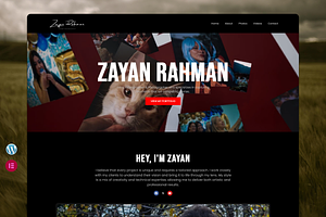 Photographer &Videographer Portfolio, a WordPress Template by hridoywebdev