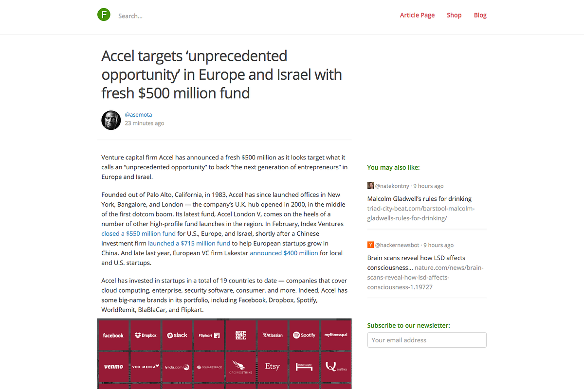 Feeed, a HTML Template by Opeyemi O. (Photo 2 of 2)