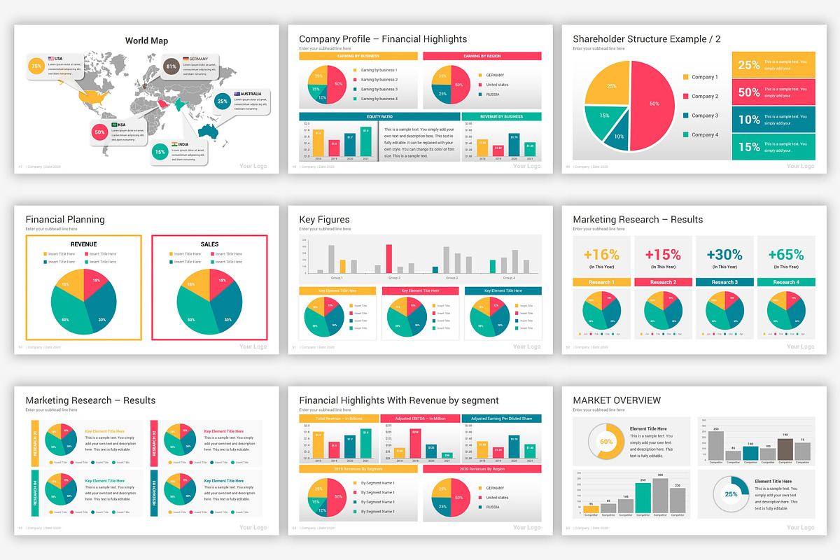 Business PowerPoint Infographics, a Presentation Template by SlideOne (Photo 10 of 17)