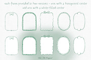 Sage Green Watercolor Bows Frames, a Background Graphic by Solo Art Original (Thumbnail 4 of 14)