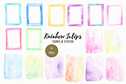 Watercolor Design Kit Rainbow Tulips, a Card Template by Corner Croft (Thumbnail 5 of 6)
