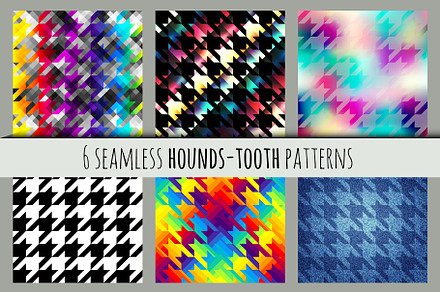 Hounds-tooth seamless patterns., a Pattern Graphic by tkdesign