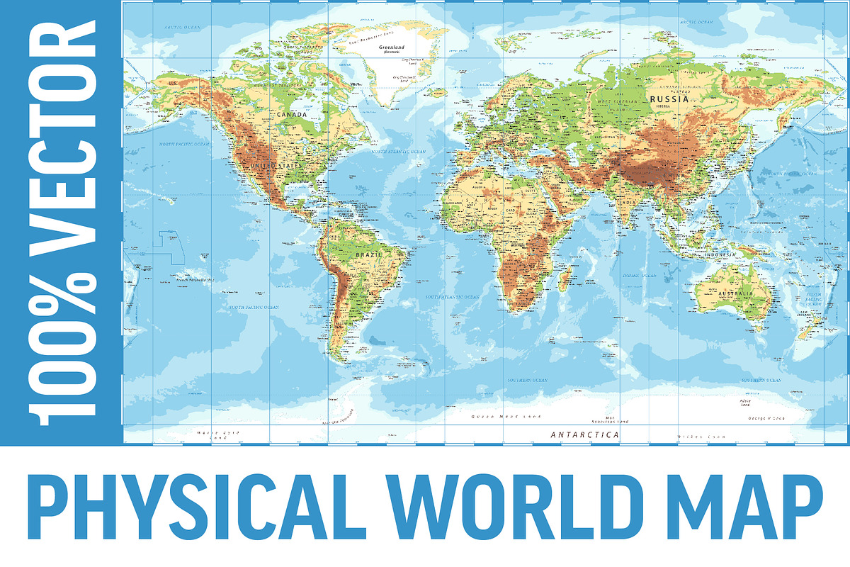 Physical World Maps