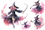Watercolor Halloween Clipart Bundle, a Seasonal Illustration by Creative Arslan (Thumbnail 3 of 11)