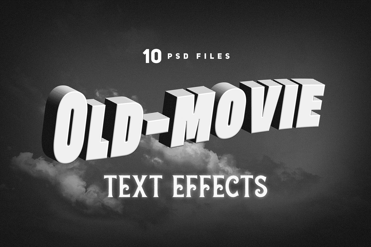 Old Movie Title Text Effects, a Layer Style Add-On by MahmoudWally (Photo 1 of 11)