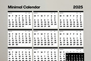 2025 Minimal A1 Helvetica Calendar, a Stationery Template by Ambitious Studio (Thumbnail 6 of 6)