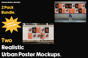 Urban Outdoor Poster Mockup Bundle 2