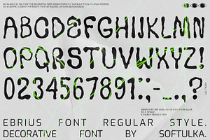 Ebrius Font - Trippy, Bitmap Font