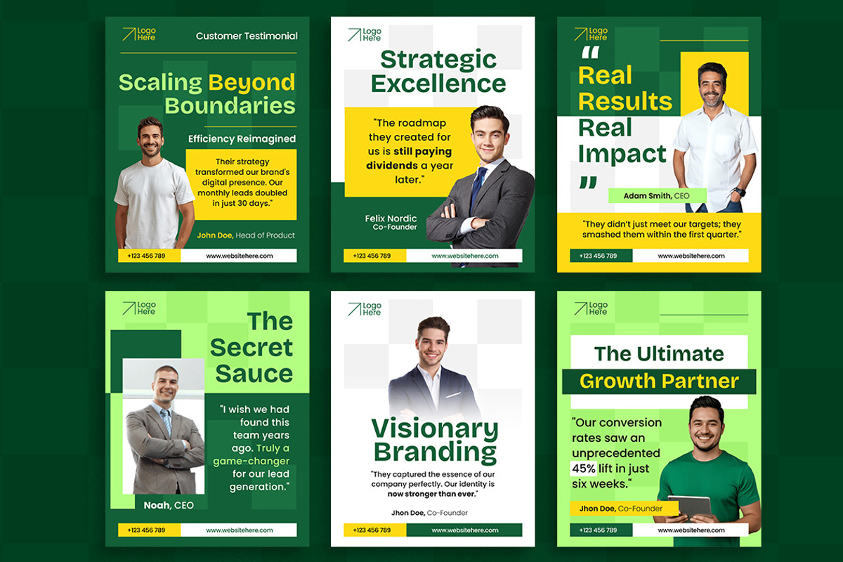 Customer Testimonial + Canva, a Social Media Template by Jiwstudio (Photo 4 of 5)
