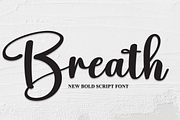 Breath | Script Font, a Script Font by Scratchones (Thumbnail 1 of 8)