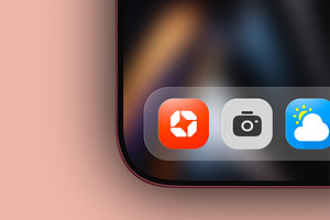 App Icon Mockup on Smartphone Dock, an iPhone Mockup by graphypix