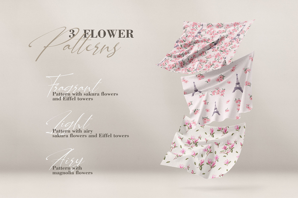 Blooming Paris. Motifs,Frame,pattern, an Illustration by Kotkoa (Photo 6 of 21)