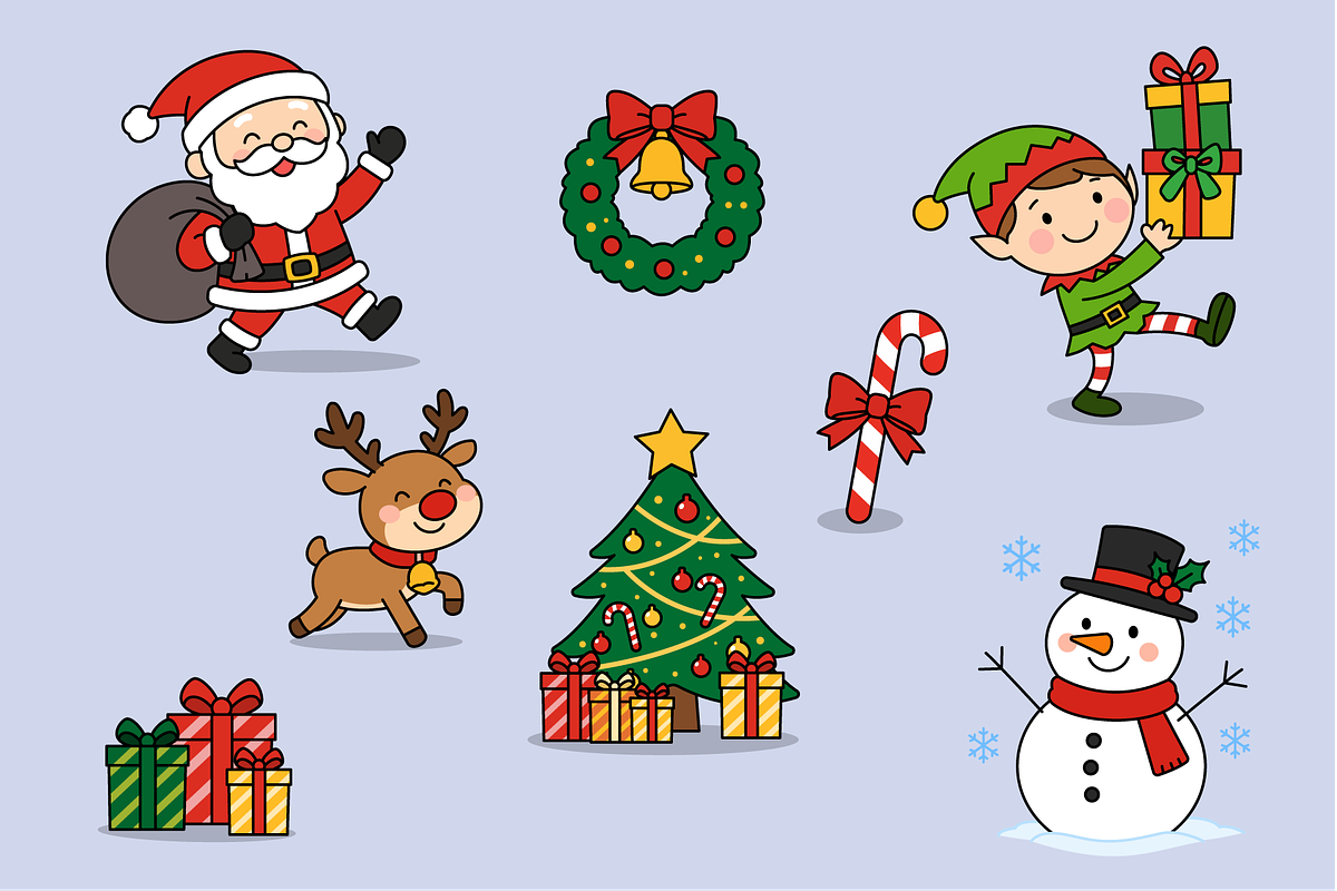 Christmas Holiday Clipart Collection, a Seasonal Illustration by Artpon Illustration (Photo 3 of 3)