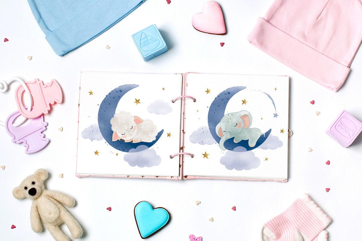 Baby shower Lamb and Elephant print, an Animal Illustration by StudioLondon (Photo 2 of 2)