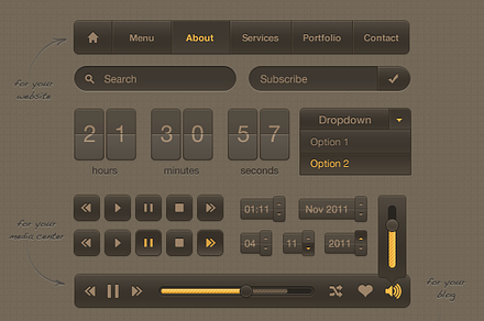 Smooth Dark UI Kit