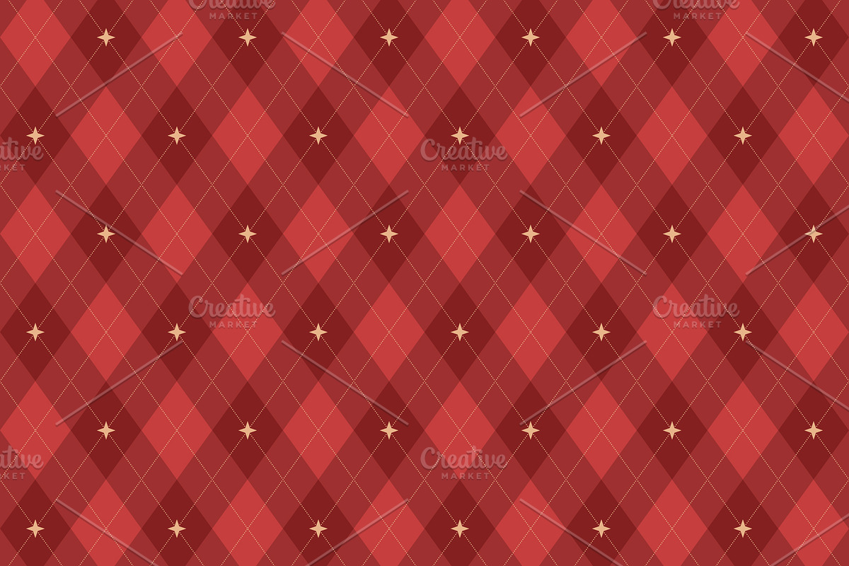 Christmas Rhombus Seamless Patterns, a Pattern Graphic by Elena Pimukova (Photo 3 of 5)