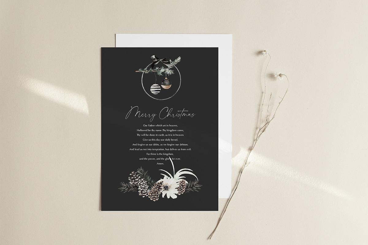 Watercolor clipart - Black Christmas, an Object Illustration by Beigetime (Photo 9 of 9)