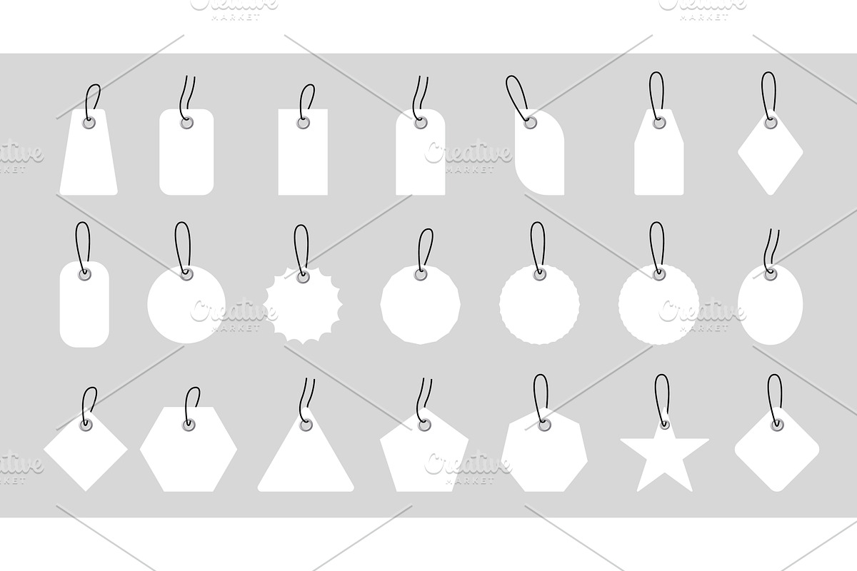 Set of sale shopping labels, an Object Illustration by Vector Creator