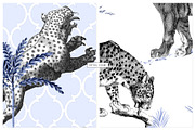 Indigo Safari Luxury Print Designs, a Pattern Graphic by TSTUDIO (Thumbnail 6 of 11)