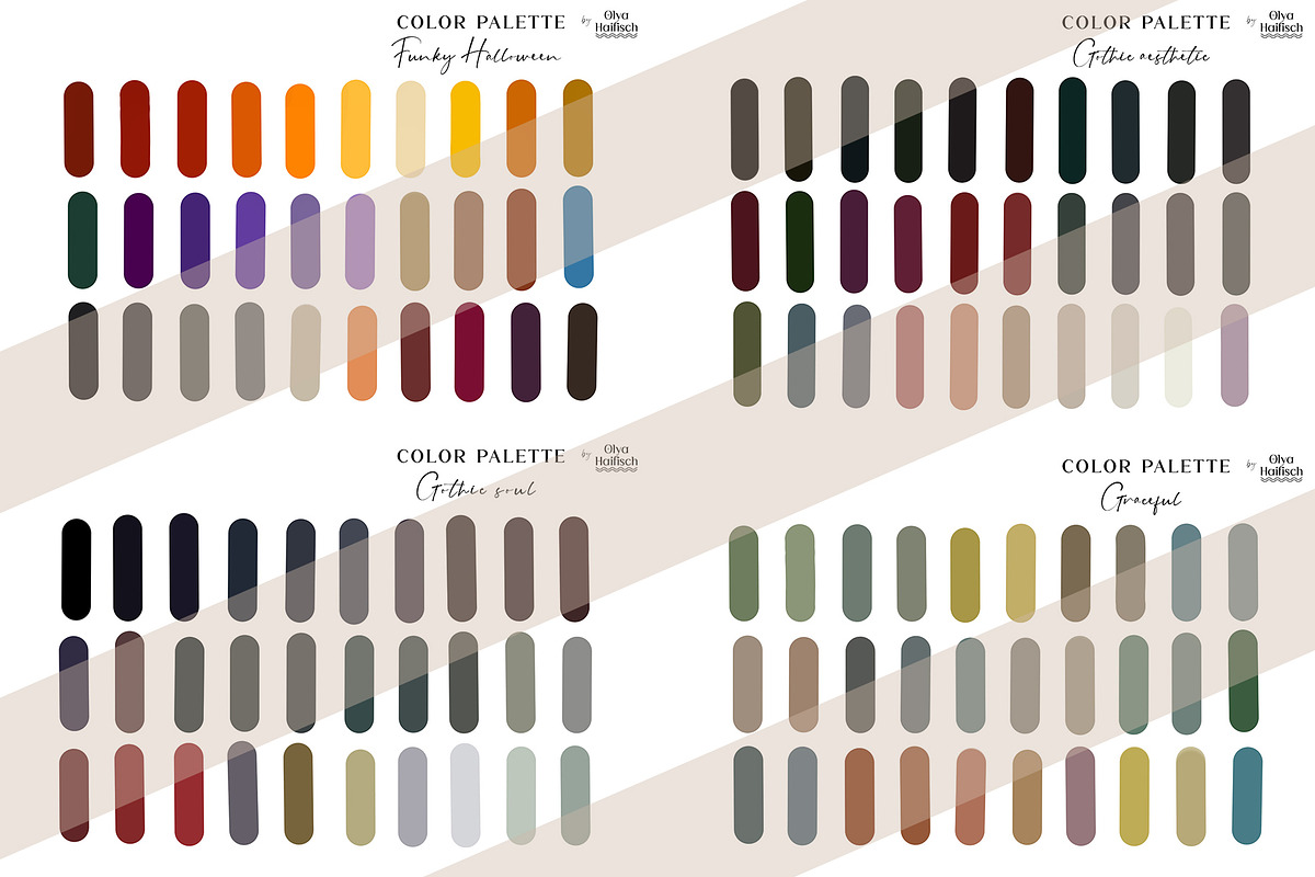 45 Procreate Color Palettes BUNDLE, a Palette Add-On by Olya Haifisch (Photo 7 of 12)