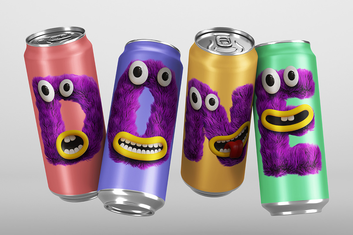 Happy Monster Font, a Font by Handmadefont