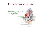 Italic calligraphy Guidelines, a Brochure Template by Line and Bloom (Thumbnail 1 of 8)