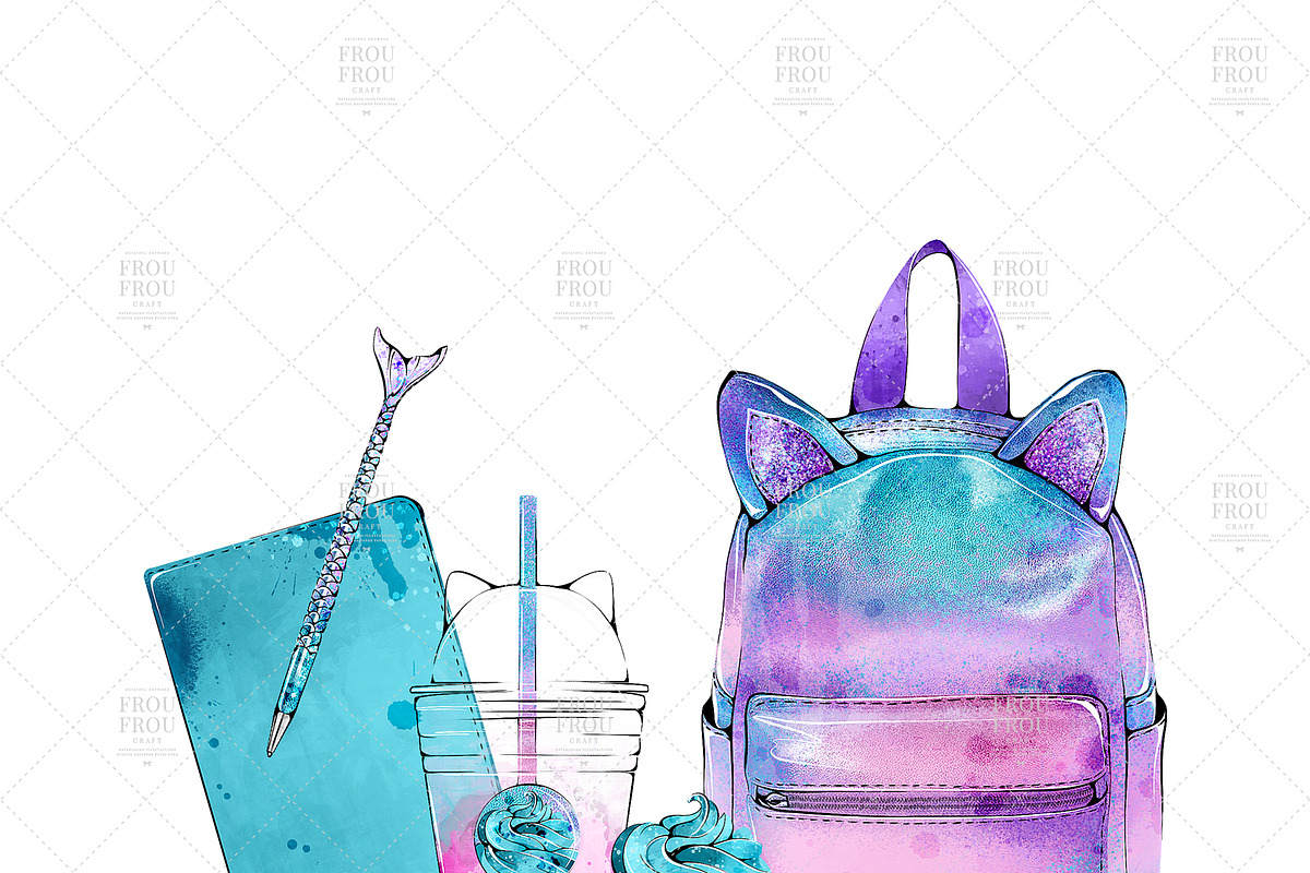 Pink Blue Nursery Cherry Clip Art, an Illustration by Frou Fou Craft (Photo 2 of 8)