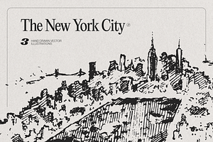 Sketches of The New York City, a Work Illustration by TheMountBirdStudio