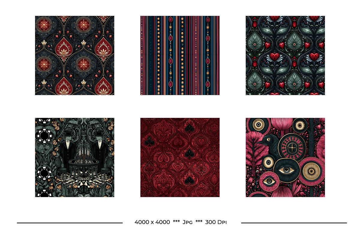 Casino Retro Art Style Patterns, a Pattern Graphic by karenfoleyphoto (Photo 11 of 11)