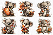 Whimsical Easter Koala Clipart Png, an Illustration by Craft Nest (Thumbnail 4 of 12)