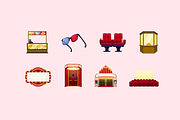 Movie Theater Elements, an Object Illustration by Deemak Daksina (Thumbnail 2 of 3)