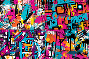 20 Seamless Urban Graffiti Patterns, a Pattern Graphic by Nordic Design (Thumbnail 6 of 9)