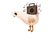 Cute Musical Geese Clipart Set, an Animal Illustration by the_myro (Thumbnail 8 of 12)