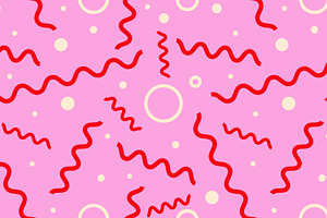 Pink pattern with confetti, a Pattern Graphic by Art's and patterns