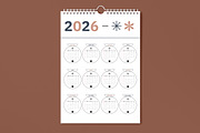 Minimal 2026 Wall Calendar Design, a Stationery Template by MightyDesign (Thumbnail 1 of 6)