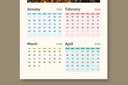 Monthly Wall Calendar Template 2026, a Stationery Template by MightyDesign (Thumbnail 3 of 7)