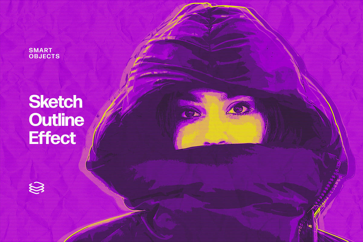 Sketch Outline Effect, a Layer Style Add-On by Design Squad